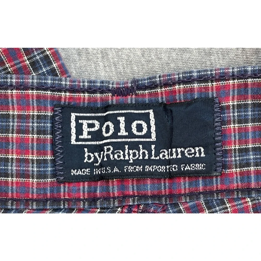 Polo‎ Ralph Lauren Shorts Mens 33 Plaid 100% Cotton Pleated Front 8